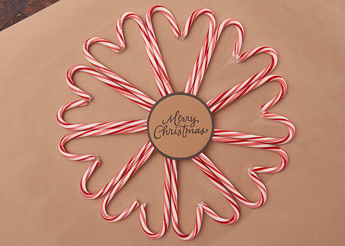 Candy Cane Wreath